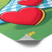 Affiche de mur de sandwich en forme de cœur de piq (Coin)