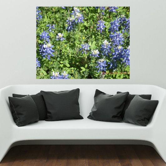 Affiche de mur de Texas Bluebonnet vibrant