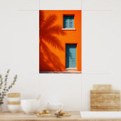 Affiche de mur orange méditerranéen, Palmier côtie (Cuisine)