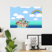 Affiche de murale de l'arche de Noé pour la chambr (Bureau à domicile)