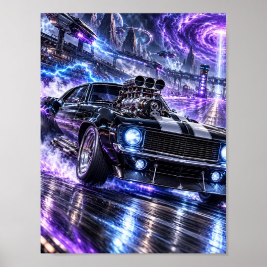 Affiche de Muscle Car Cosmique Suralimenté (Devant)