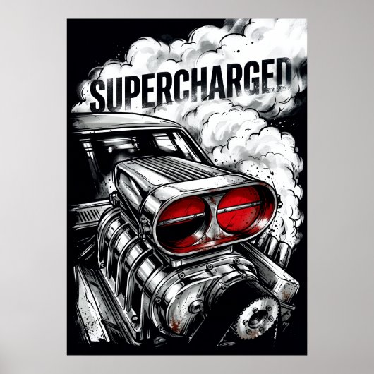 Affiche de Muscle Car suralimenté (Devant)