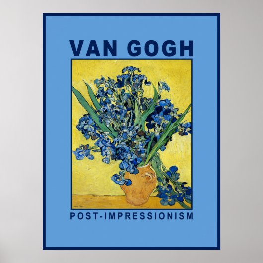 Affiche de musée Iris bleus de Van Gogh (Devant)