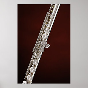 Affiche de musicien de cannelure ou de Flutist