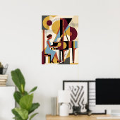 Affiche de musique Art Déco Jazz Vintage (Bureau à domicile)