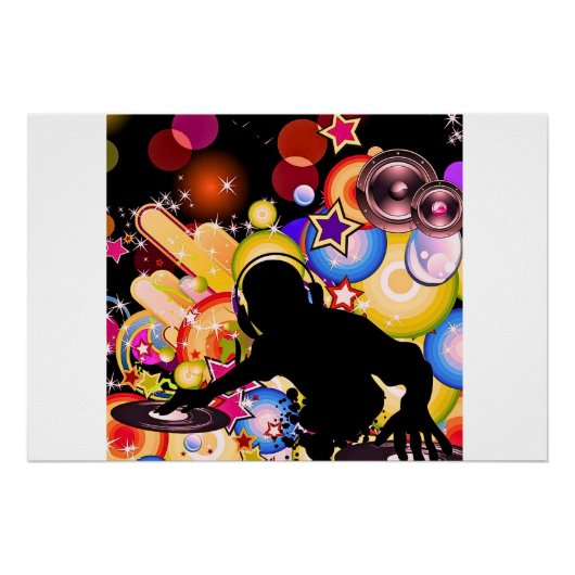 Affiche de musique DJ Vivid | Poster moderne brill (Devant)