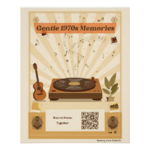 Affiche de musique pour soins de mémoire des année