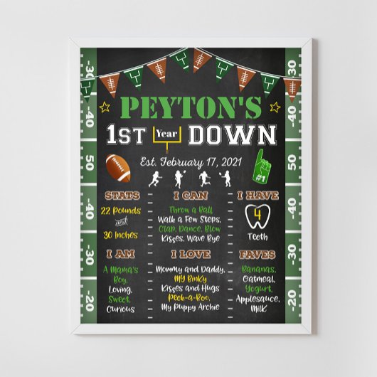 Affiche de naissance pour étape importante - Footb