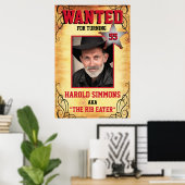 Affiche de naissance Western recherchée (Bureau à domicile)