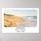 Affiche de Nantucket Massachusetts, Aquarelle, Per (Devant)
