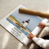 Affiche de Nantucket Massachusetts, Aquarelle, Sur