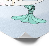 Affiche de Narval Sirène Décoration de mur nautiqu (Coin)