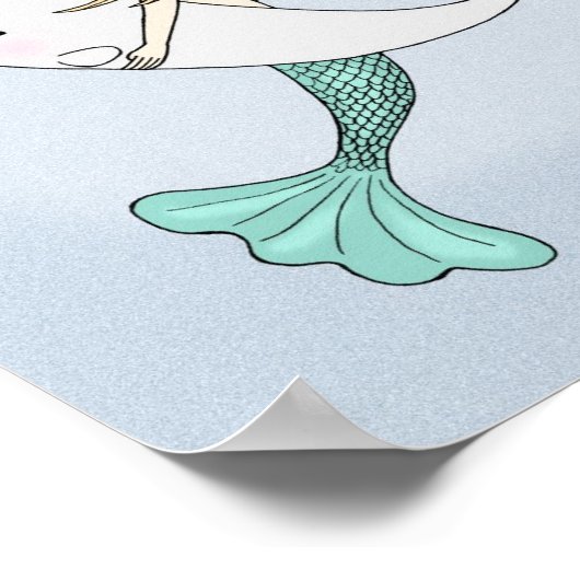 Affiche de Narval Sirène Décoration Murale Douce d (Coin)