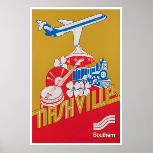 Affiche de Nashville Tennessee Poster Southern Air