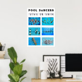Affiche de natation synchronisée pour nageur (Bureau à domicile)