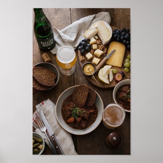 Affiche de nature morte de bière style Gand (Devant)