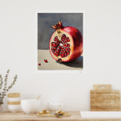 Affiche de nature morte de grenade (Cuisine)