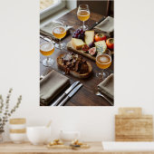 Affiche de nature morte de récolte chaleureuse (Cuisine)
