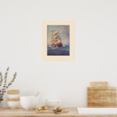 Affiche de navire à voiles carrées (Cuisine)