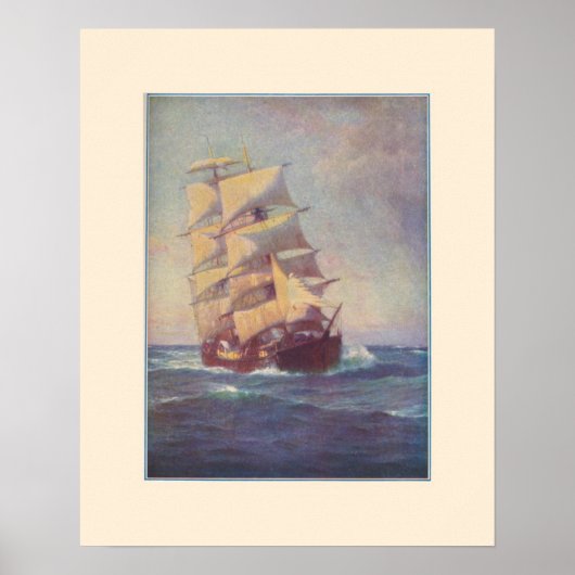 Affiche de navire à voiles carrées (Devant)