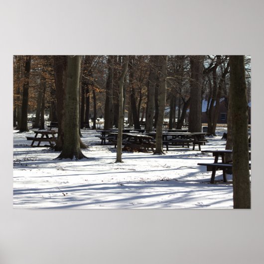 Affiche de neige dans le parc (Devant)