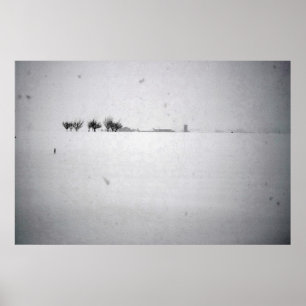 Affiche de neige minimale