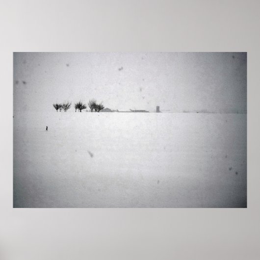 Affiche de neige minimale (Devant)