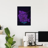 Affiche de néon de Las Vegas, impression, carte du (Bureau à domicile)