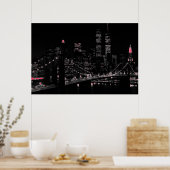 Affiche de New York City la nuit (Cuisine)
