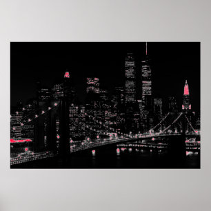 Affiche de New York City la nuit