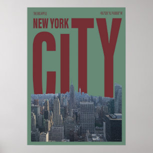 affiche de new york city, nyc skyline art, manhatt