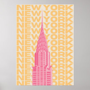 affiche de new york city, nyc skyline art, manhatt