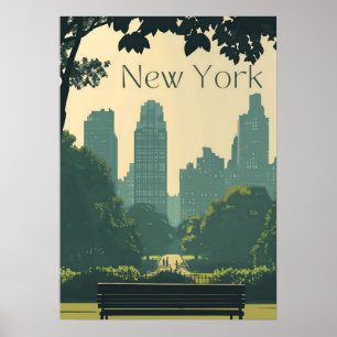 affiche de new york city, nyc skyline art, manhatt