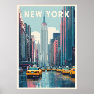 affiche de new york city, nyc skyline art, manhatt