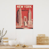 affiche de new york city, nyc skyline art, manhatt (Cuisine)