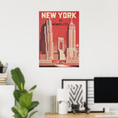 affiche de new york city, nyc skyline art, manhatt (Bureau à domicile)