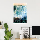 Affiche de Niagara Falls Retro New York Central Li (Bureau à domicile)