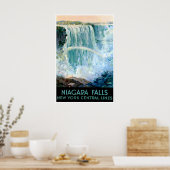 Affiche de Niagara Falls Retro New York Central Li (Cuisine)