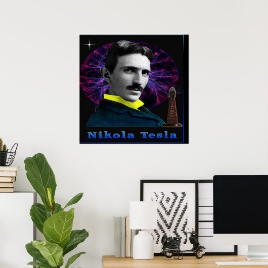 Affiche de Nikola Tesla (Bureau à domicile)
