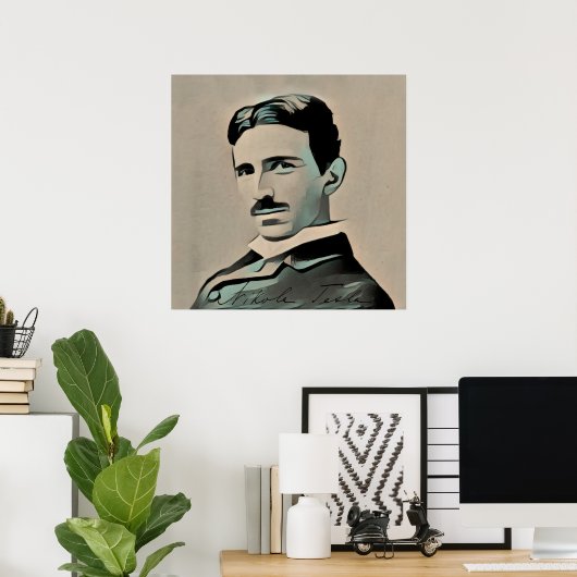 Affiche de Nikola Tesla (Bureau à domicile)