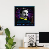 Affiche de Nikola Tesla (Bureau à domicile)