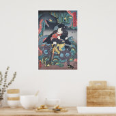 Affiche de Ninja Ukiyo-E Art Impression de bois ja (Cuisine)