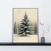 Affiche de Noël Arbre Nostalgique – Fêtes de fin d
