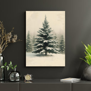 Affiche de Noël Arbre Nostalgique – Fêtes de fin d