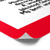 Affiche de Noël avec un beau poème sentimental (Coin)