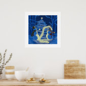 Affiche de Noël Bonhomme de Neige (Cuisine)