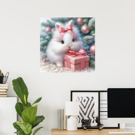 Affiche de Noël Bunny (Bureau à domicile)