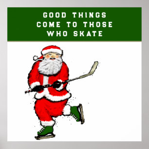 Affiche de Noël de hockey