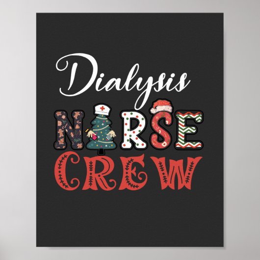 affiche de noël de l'infirmière de dialyse (Devant)