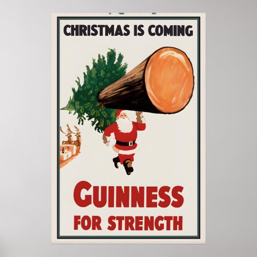 Affiche de Noël Guinness Santa Impression Stout I (Devant)